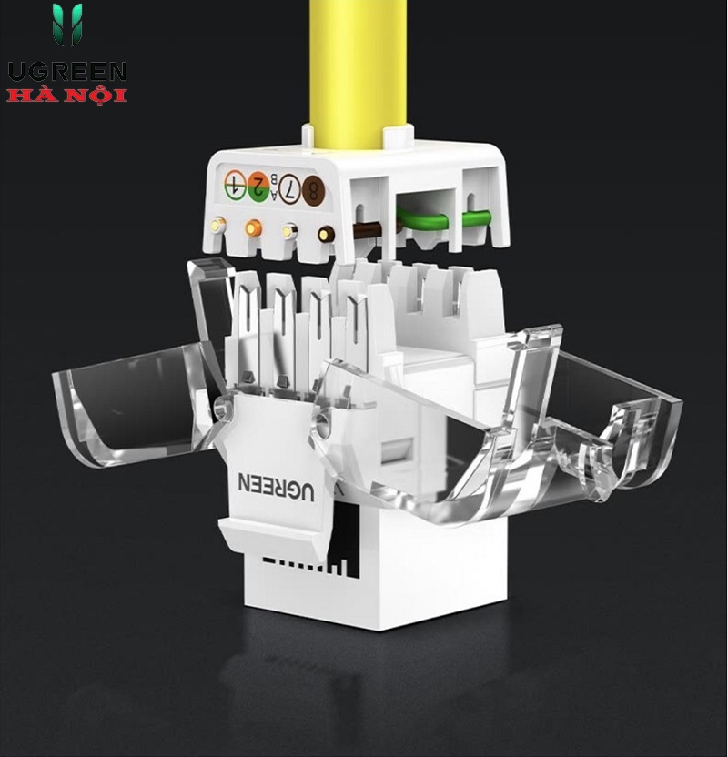 80449 Nhân ổ cắm mạng CAT5e Ugreen chụp trong